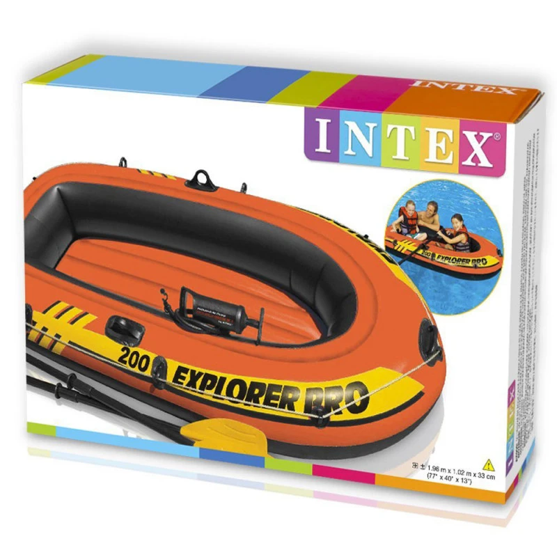 BATEAU GONFLABLE INTEX EXPLORER PRO 200 + 2 RAMES + GONFLEUR – Image 3