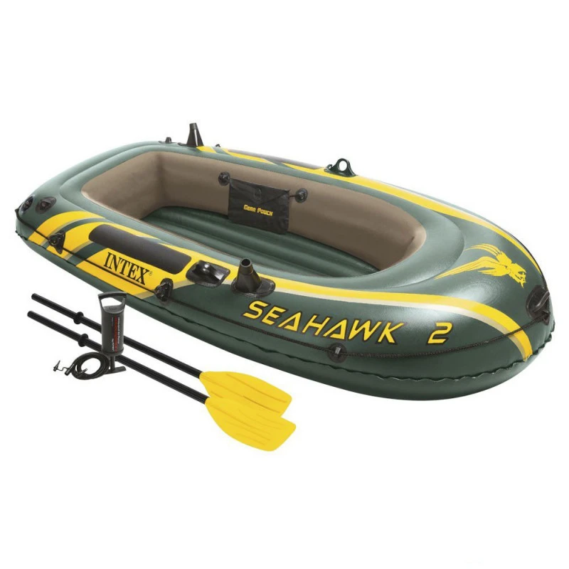 BATEAU GONFLABLE INTEX SEAHAWK 2 + 2 RAMES + GONFLEUR – Image 4