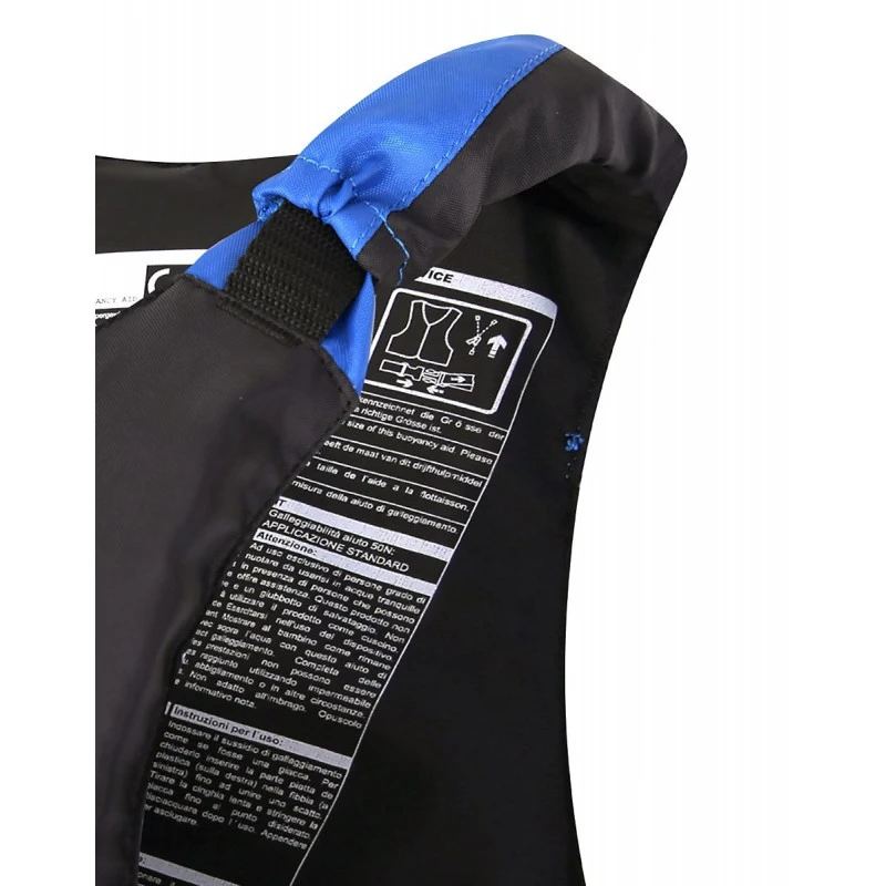 PLASTIMO GILET AMROK 50N NOIR & BLEU – Image 4