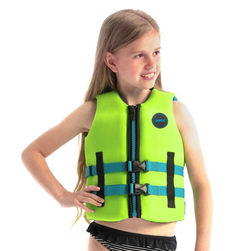 GILET DE FLOTTAISON JOBE NEOPRENE VEST ENFANT VERT CITRON – Image 2