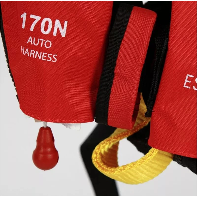 Gilet Gonflable ESSENTIAL ZIP Automatique Avec Harnais 170 N - Rouge – Image 7