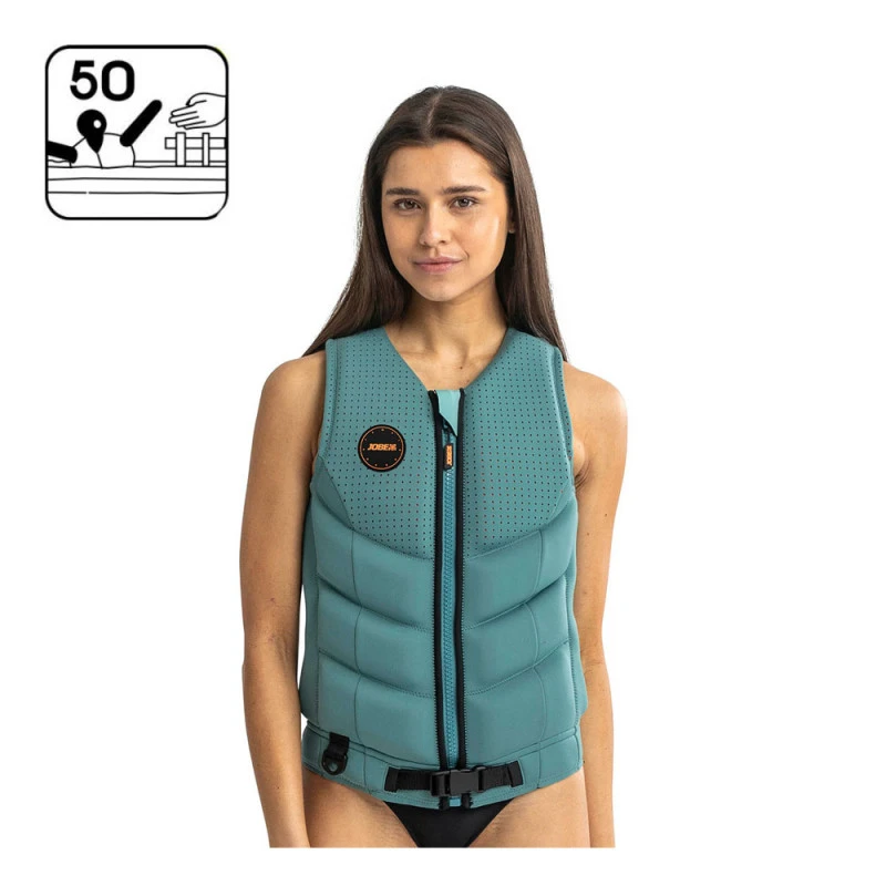 Gilet Jobe Fragment Vest Women Vintage Teal – Image 2