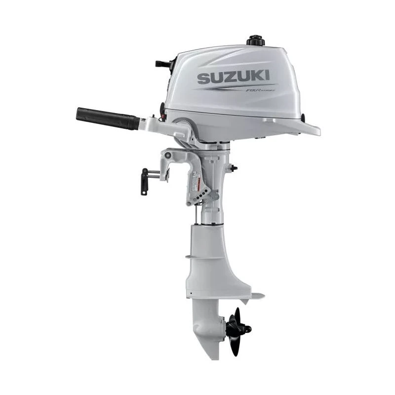 Moteur Hors-bord 4T SUZUKI 6 CV Arbre Court Blanc - SUZUKI – Image 3