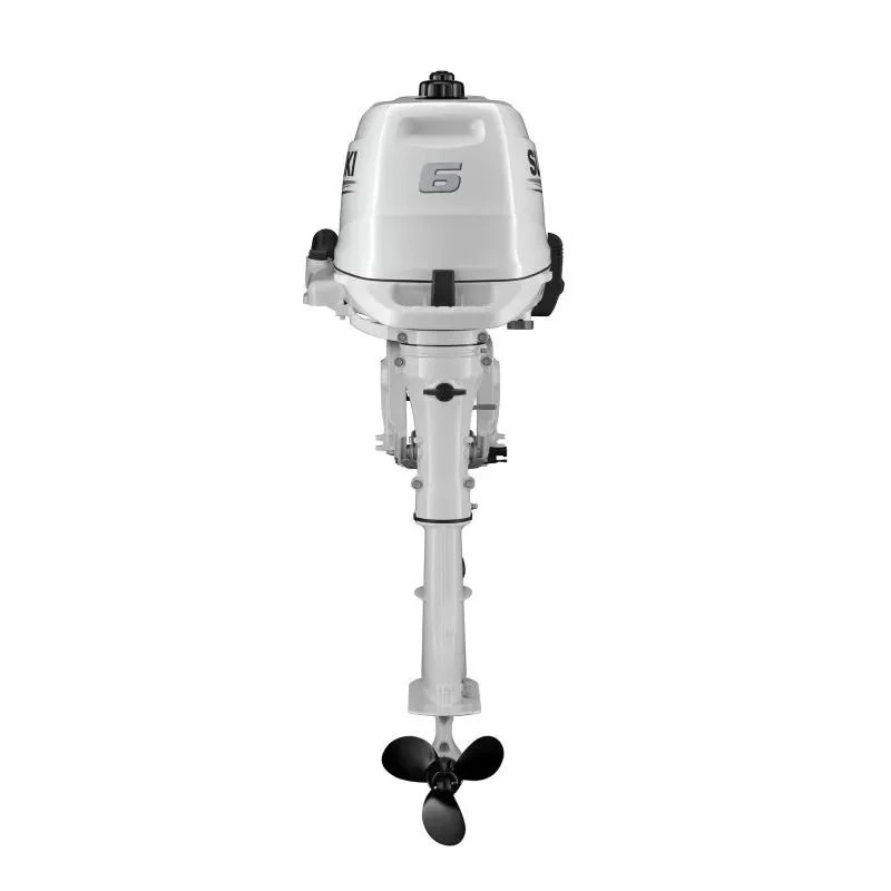 Moteur Hors-bord 4T SUZUKI 6 CV Arbre Court Blanc - SUZUKI – Image 4