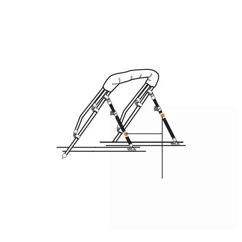 LALIZAS Support De Biminis Télescopique 71-122 Cm – Image 3